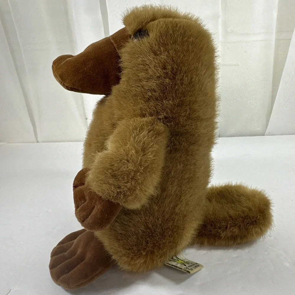 Vintage 1993 Manhattan Toy Company Platypus Plush Toy Brown Stuffed Animal 8